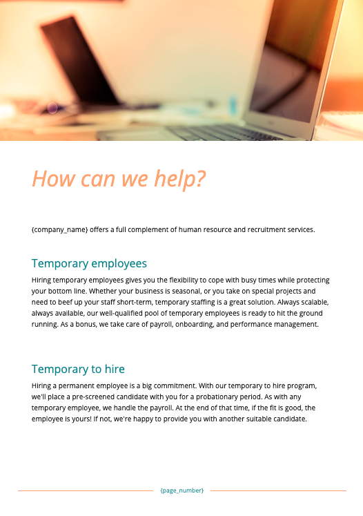 Staffing Proposal Template